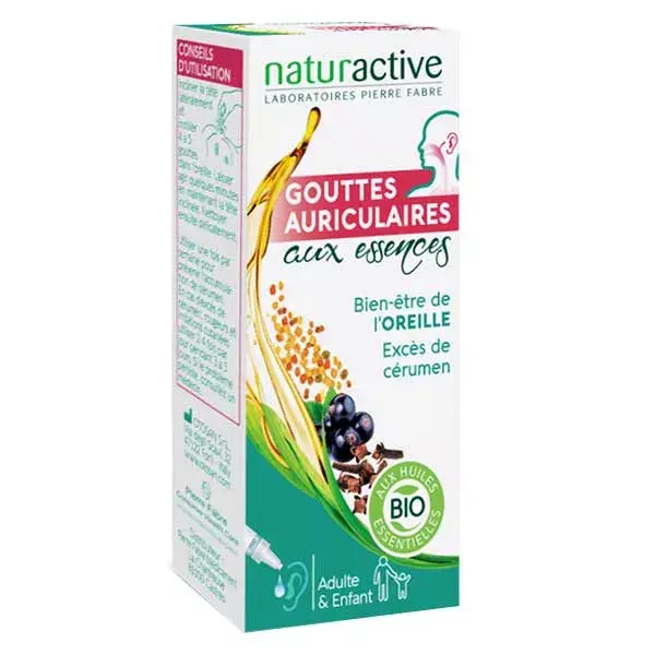 Naturactive GAE Gouttes Auriculaires aux essences - Excès de Cérumen - Oreille - Bio 10ml