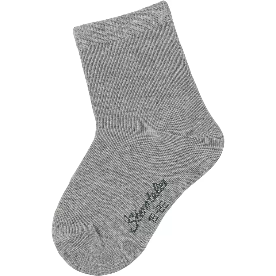 Sterntaler Söckchen uni silber melange