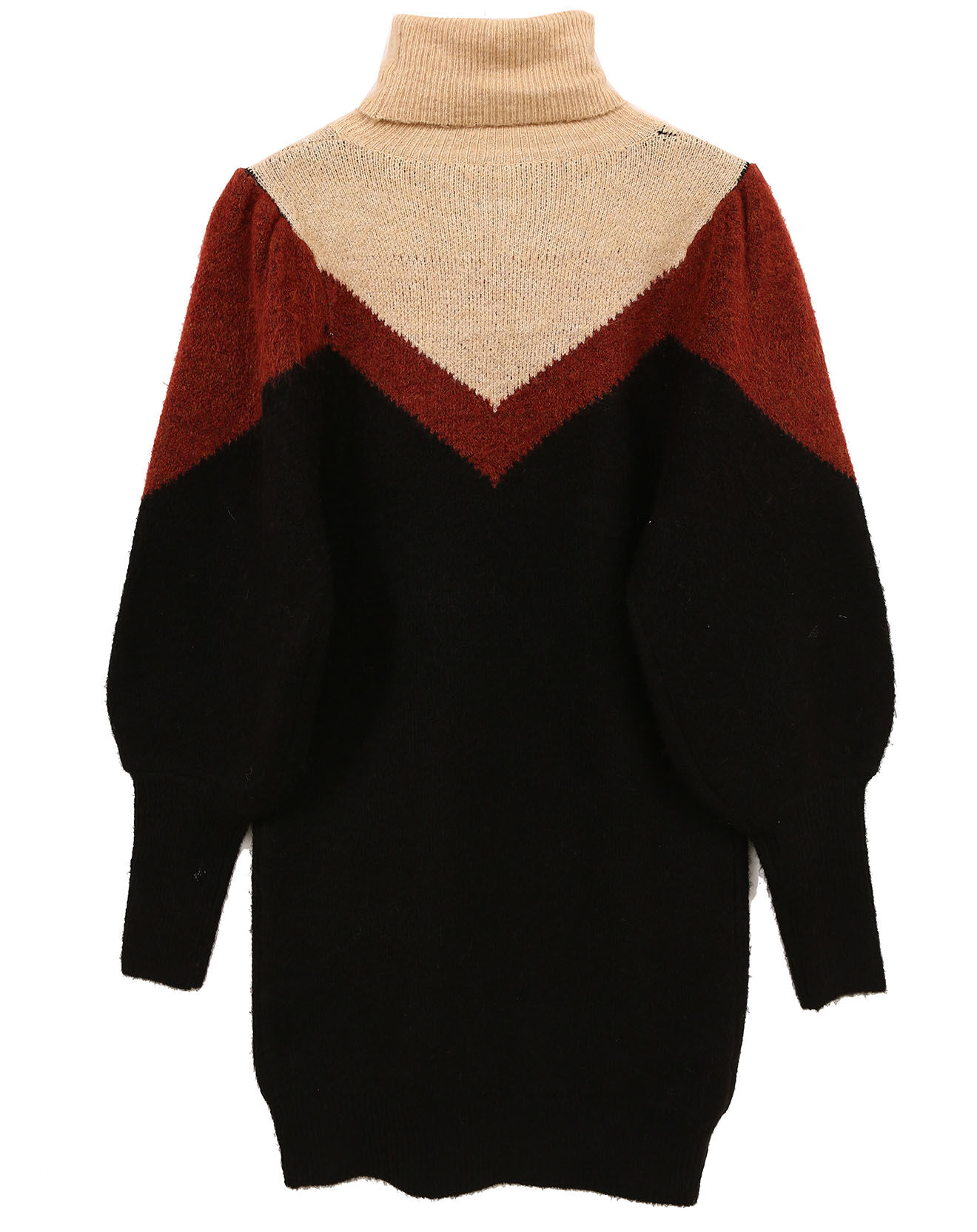 See u Soon Robe-Pull Diane noir//brique/beige