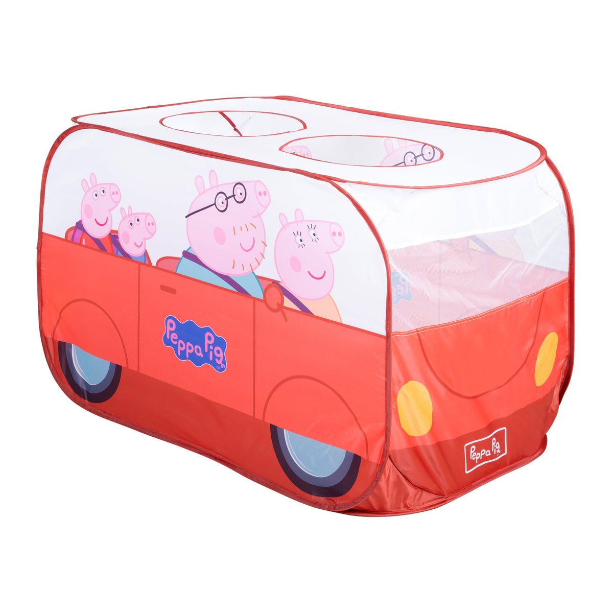 ROBA Pop Up Speelbus 'Peppa Pig' - Kindertent in autovorm - Voor binnen- en buitengebruik