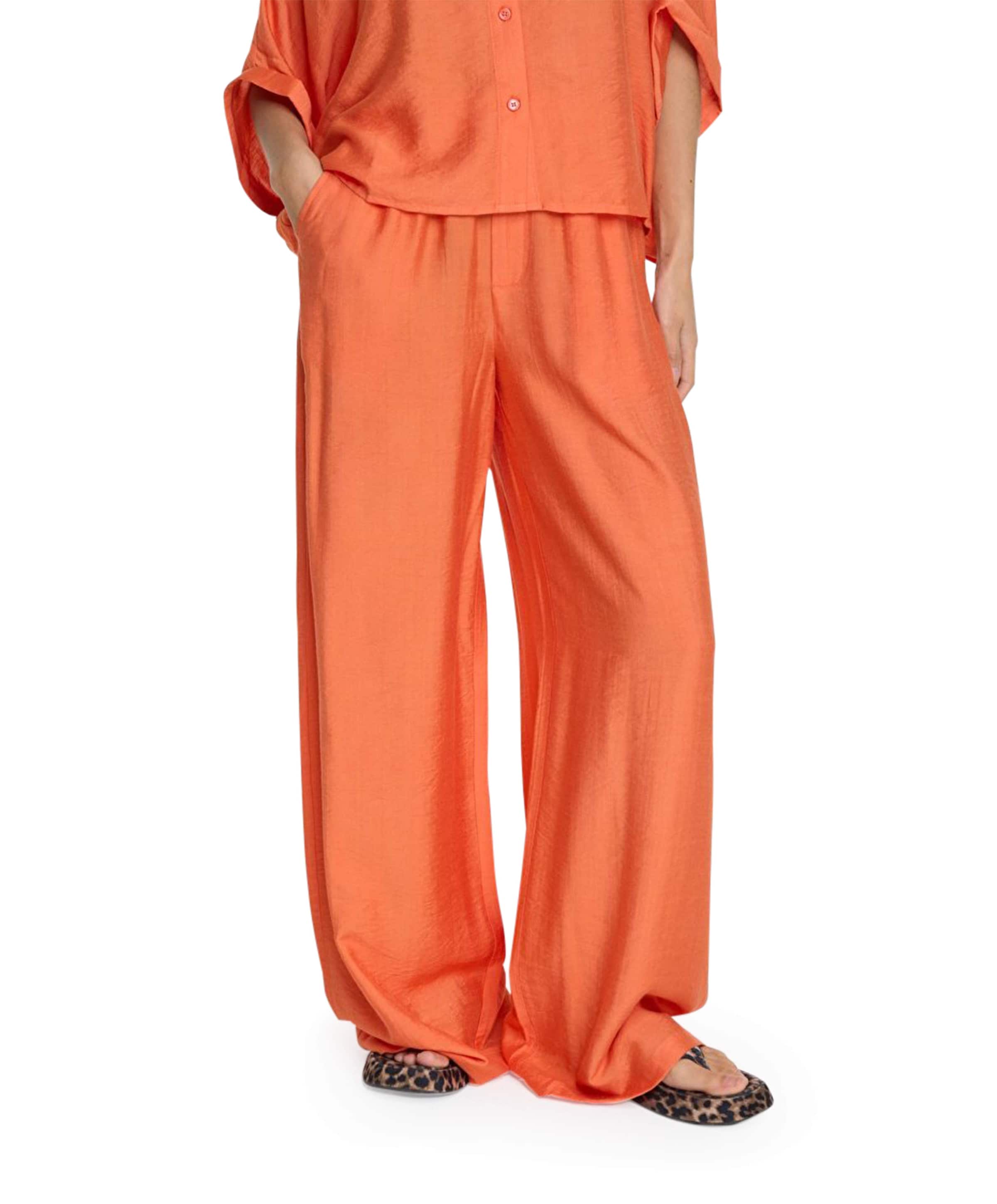 Alix The Label IRREGULAR WIDE LEG dames broek oranje