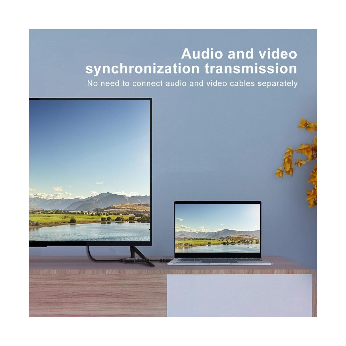 NÖRDIC HDMI skjøtekabel 2m 8K60Hz 4K144 HDMI 2.1 48Gbps Ultra High Speed ​​​​HDMI