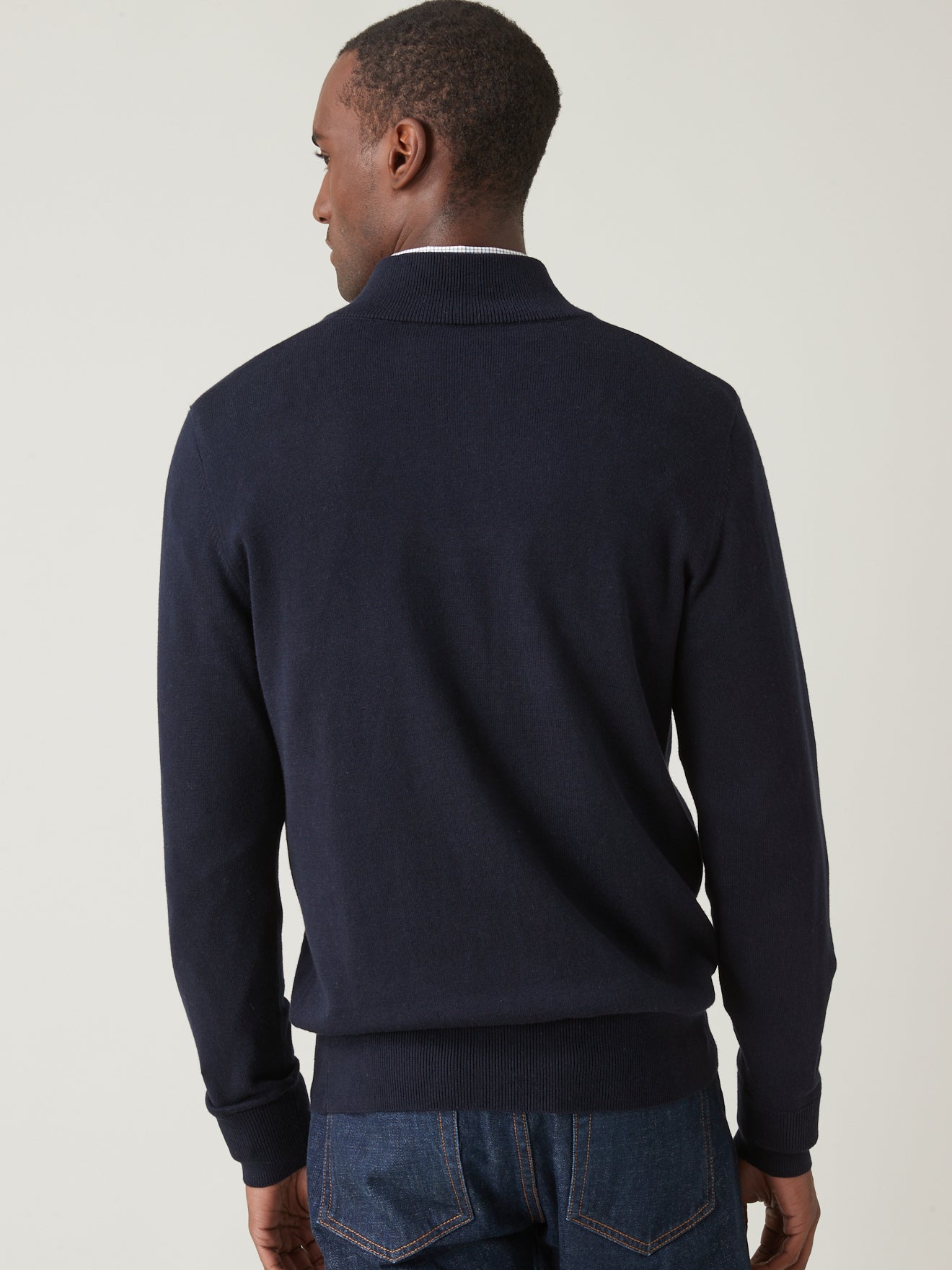 Pull homme col montant zippé