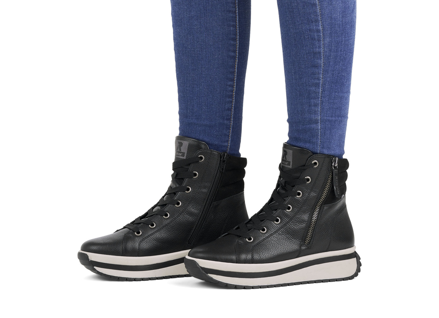 Rieker Schnür-Bootie mit gepolstertem Schaftrand