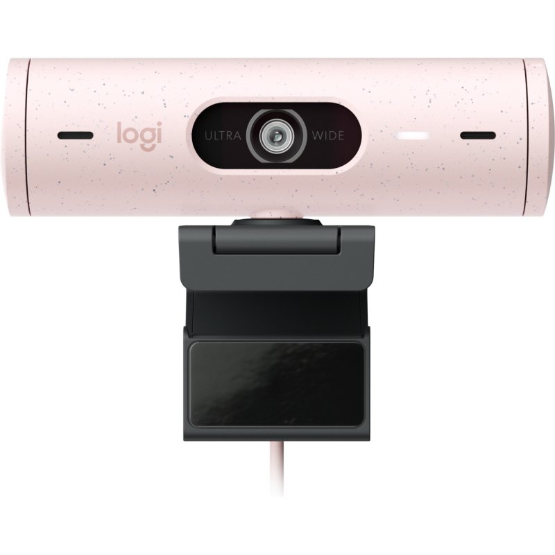 Webcam Logitech Brio 500 Webcam HD avec Deux Micros à Réduction de Bruit - Rose