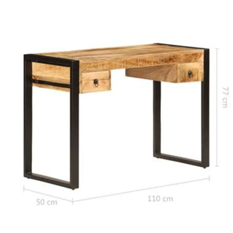vidaXL - Schrijftafel - Bruin - Hout - 110 x 50 x 77 cm