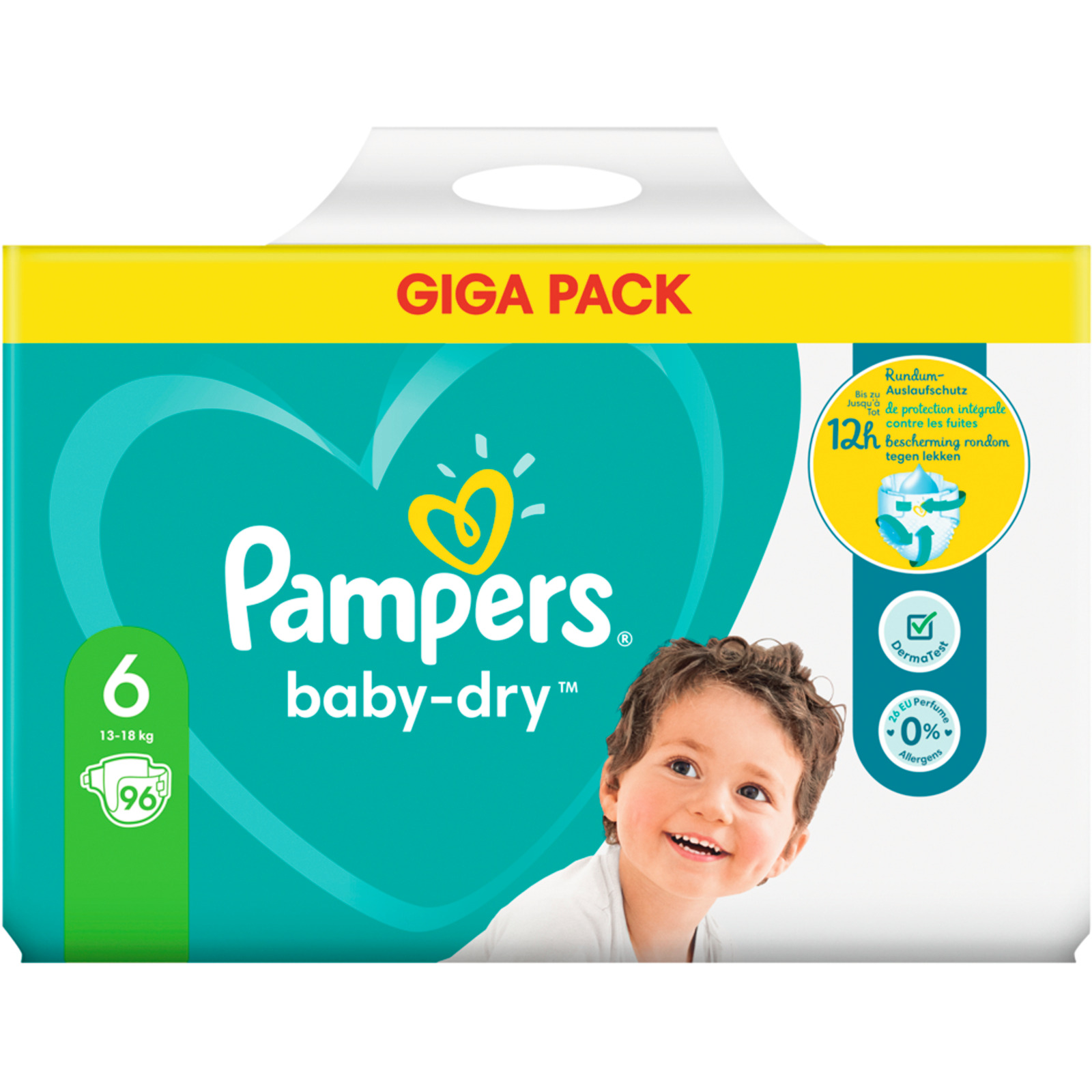 Pampers Baby-Dry Gr. 6, 13-18 kg, 96 Windeln