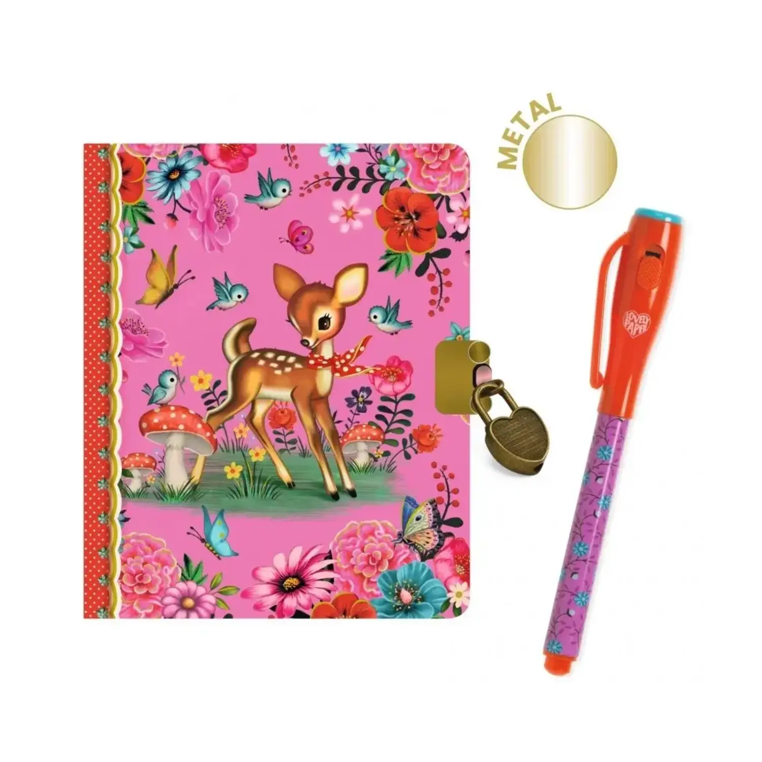 Djeco | Notebook | Geheim dagboek met magische pen | Fiona