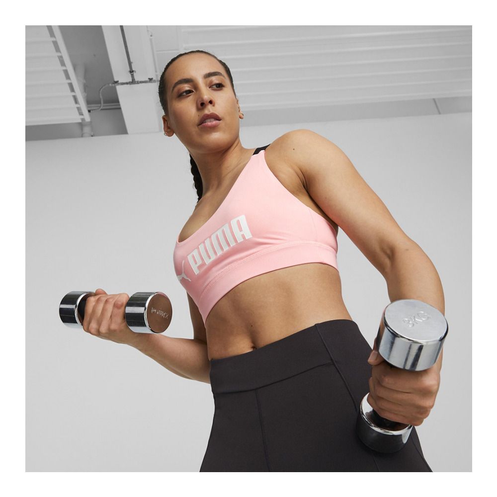 Puma FIT - Brassière Femme koral ice/puma white