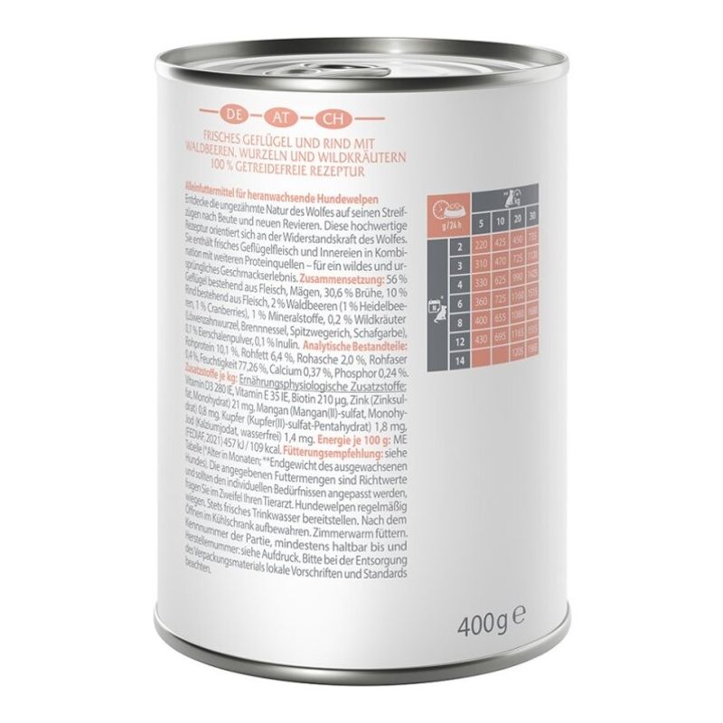 Wolf of Wilderness Junior Expedition Stony Creek volaille, bœuf 1 x 400 g