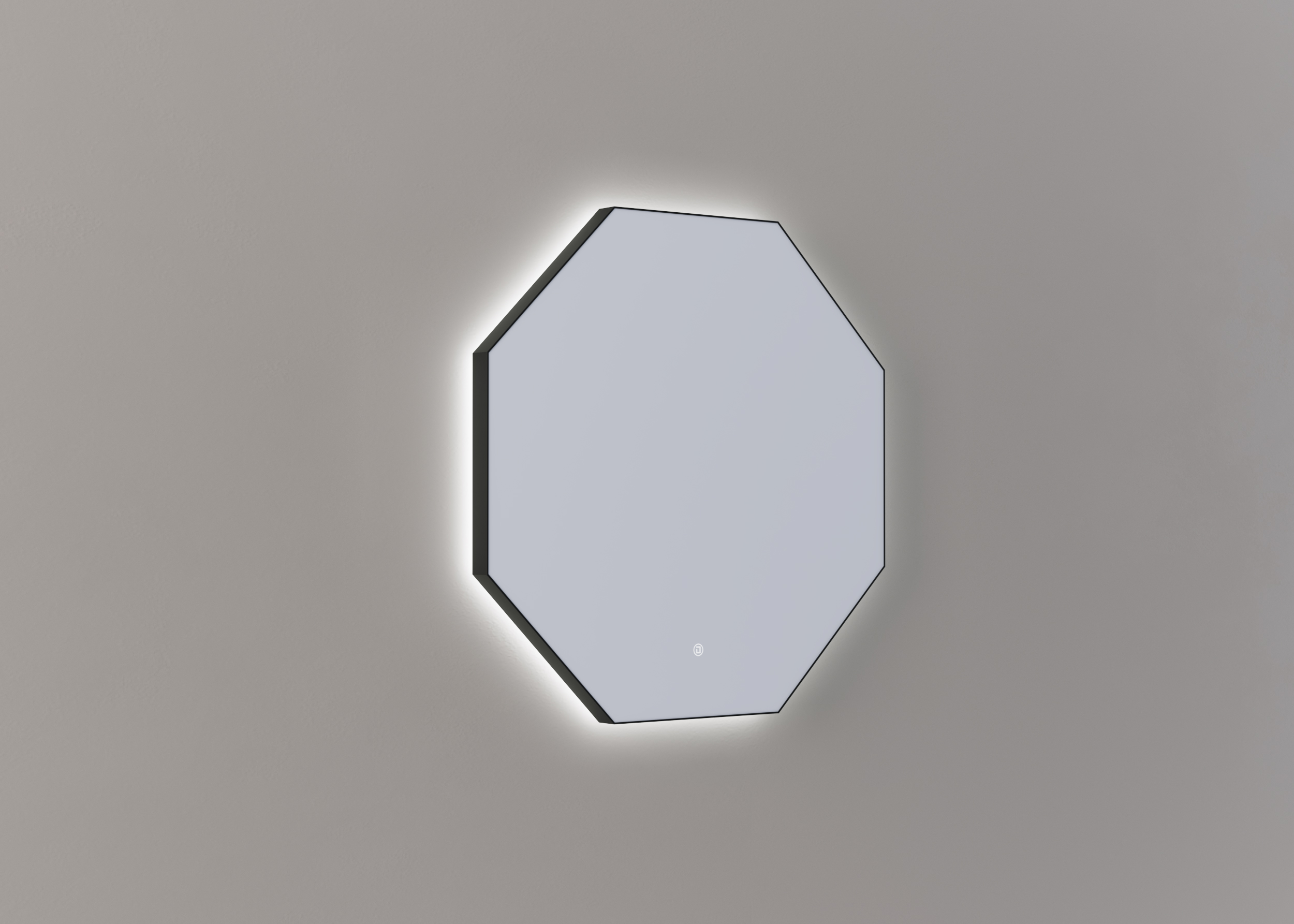 Thebalux M15 spiegel 80x80cm met verlichting en verwarming mat zwart