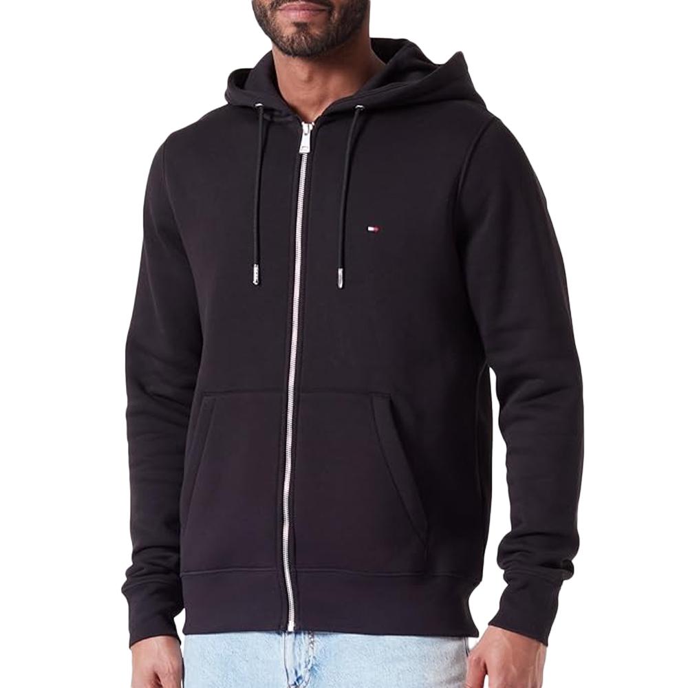 Tommy Hilfiger Sweat Zippe Capuche Noir Homme Tommy Hilfiger Classic Flag