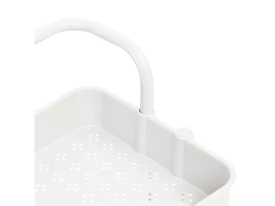 Chariot de cuisine 3 niveaux Blanc 42x35x85 cm Fer et ABS