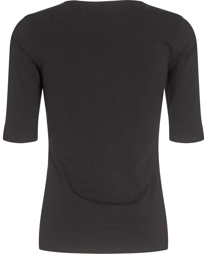 Filippa K Cotton Stretch Elbow Sleeve Black