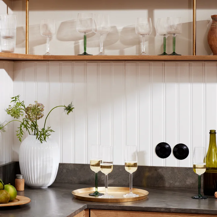 Kähler Design - Hammershøi Champagnerglas, 240 ml (2er-Set), klar