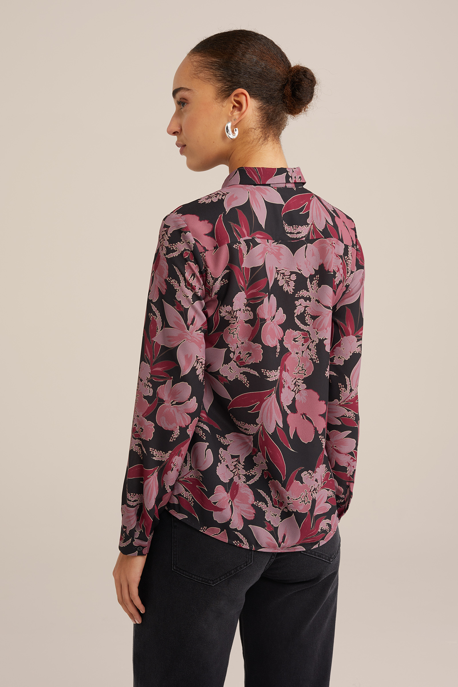 blouse met fijne structuur WE Fashion Roze
