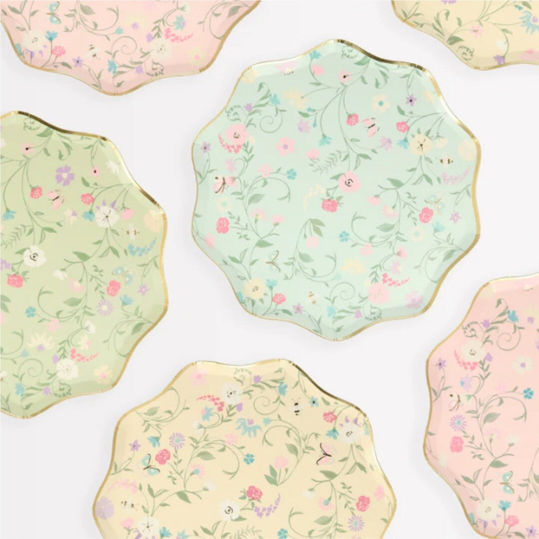 Meri meri borden ladurée paris floral - 8st