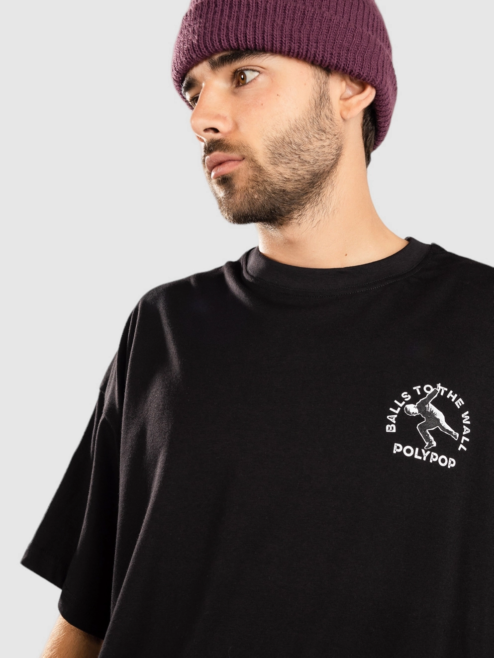 Polypop Balls To The Wall Boxy Fit T-Shirt black