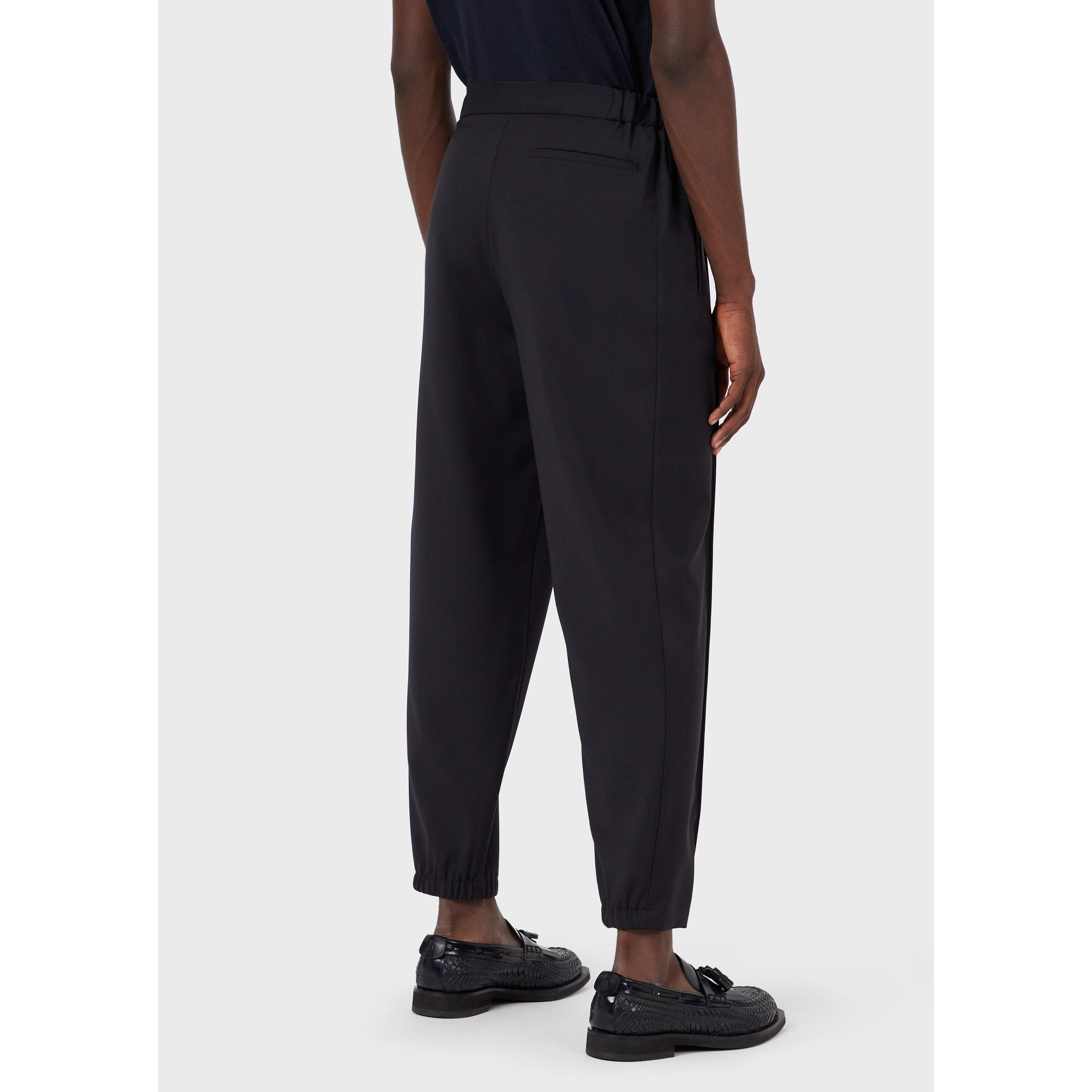 Emporio Armani Wool Crepe Trousers
