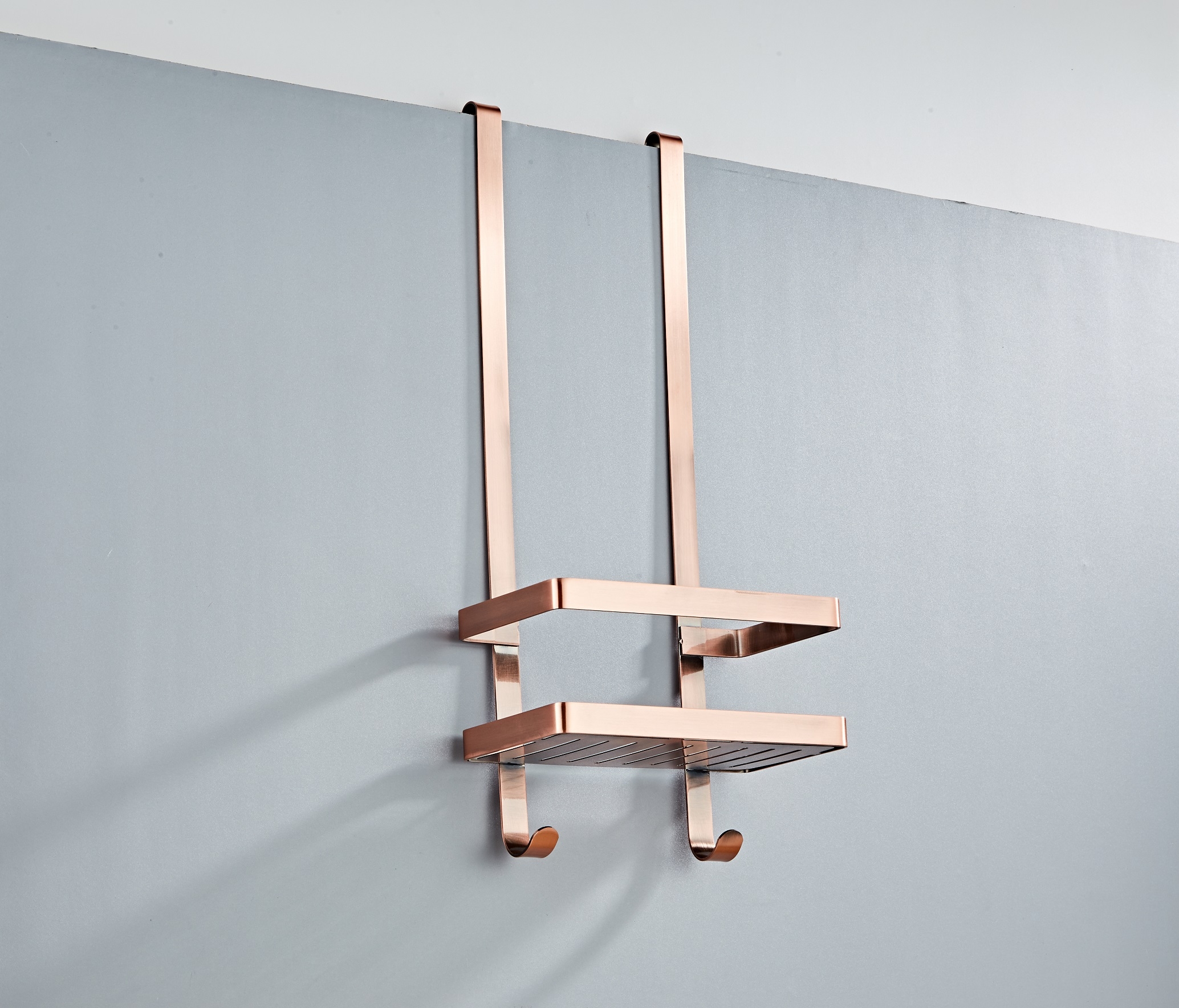 Saniclear Copper doucherek / shampoohouder 52cm geborsteld koper