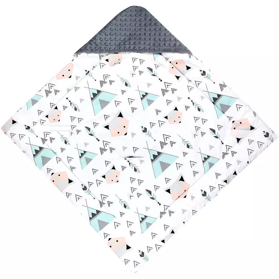 TupTam Baby Winter Einschlagdecke für Babyschale Wattiert mint