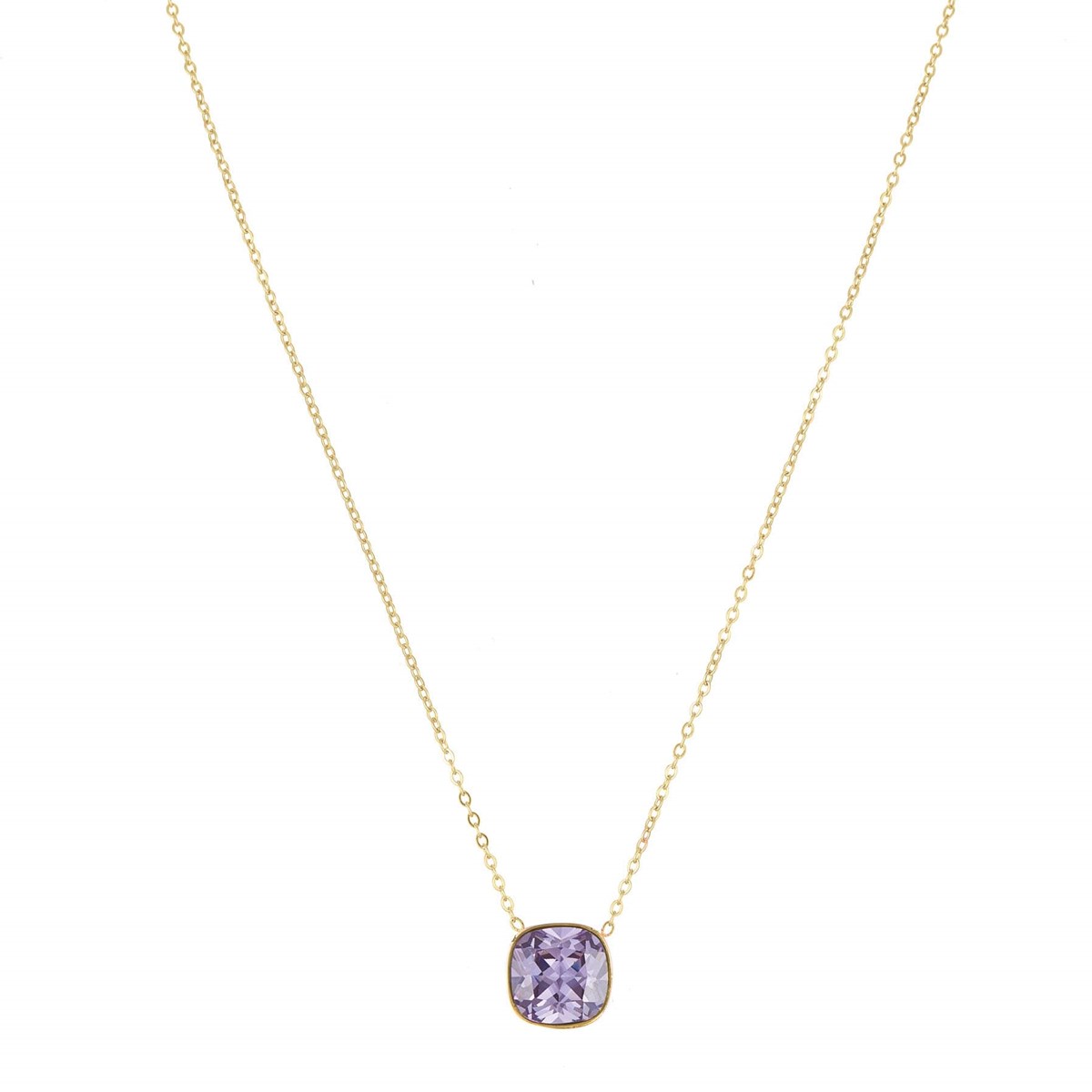 Collier Luz Zircon mauve