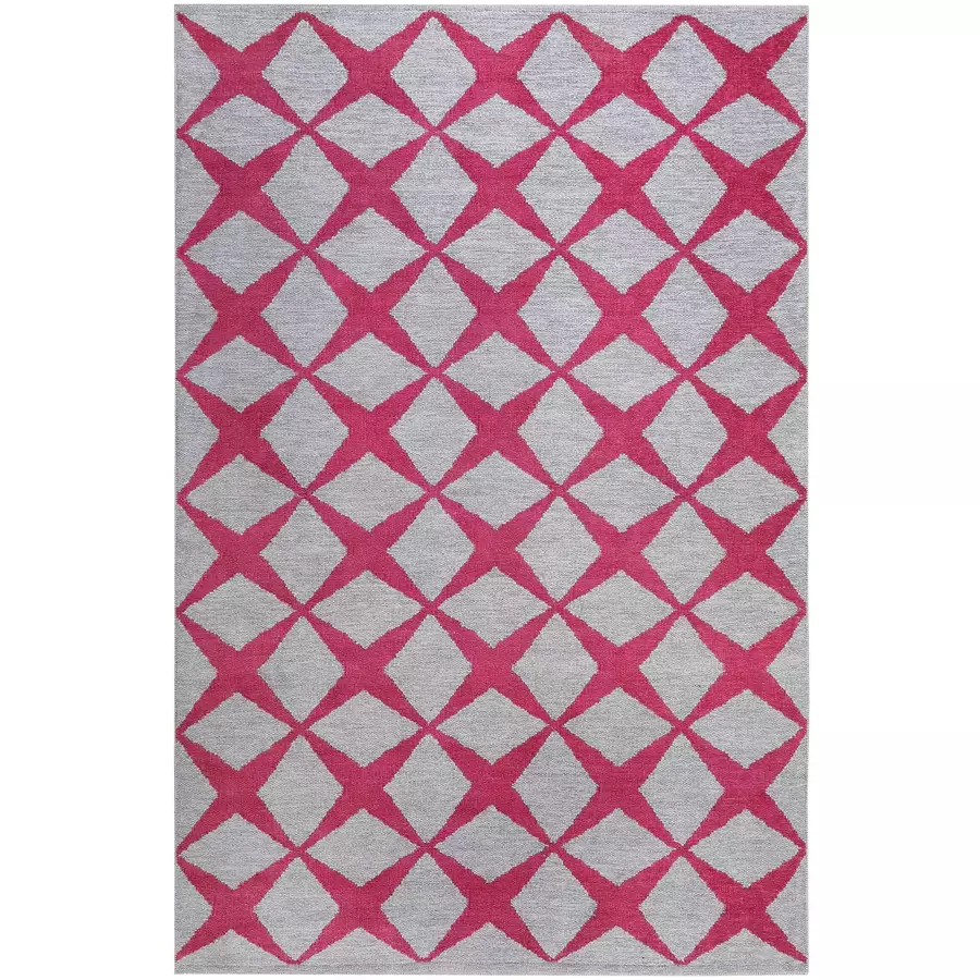 Esprit Kurzflorteppich CALEDON grau rot