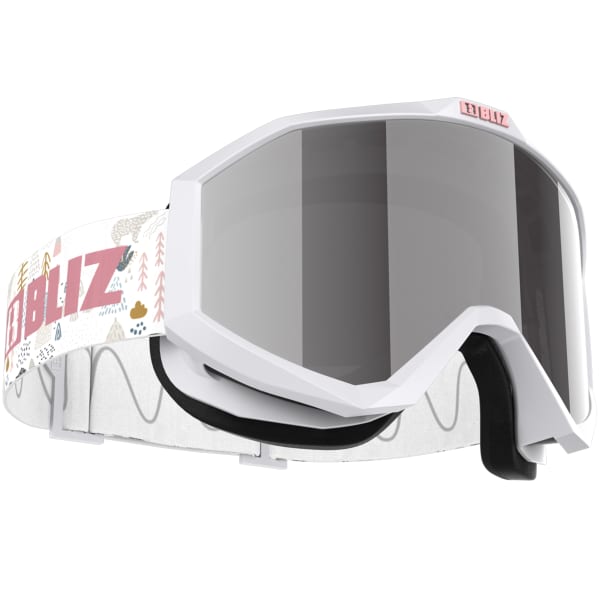 Masque de ski BLIZ LINER JR WHITE-PINK LOGO/PINK SILVER MIRR