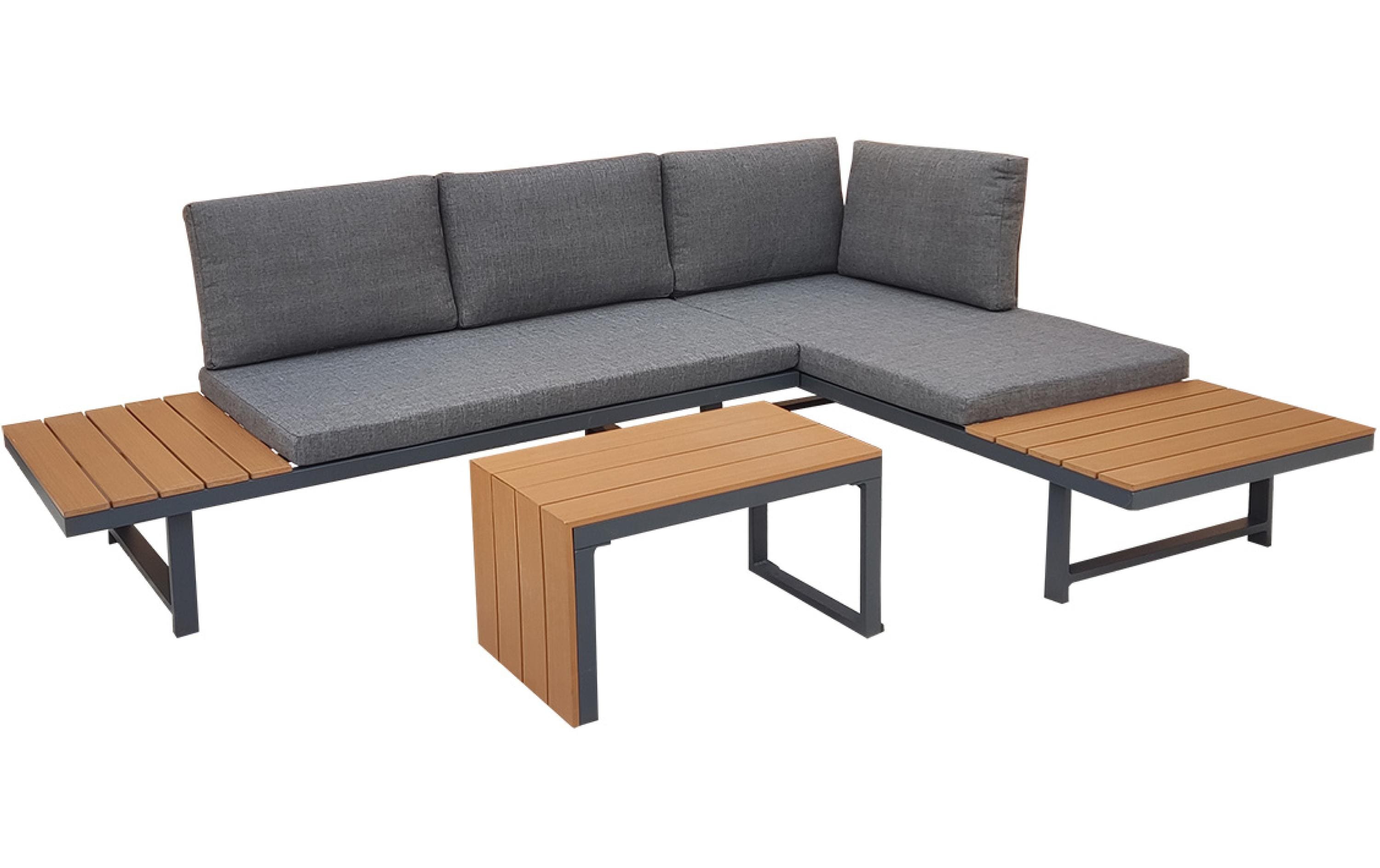 Loungeset Lain Alu Frame<br>Elegantes und vielseitiges Alu-Sofa-Set für drinnen und draussen