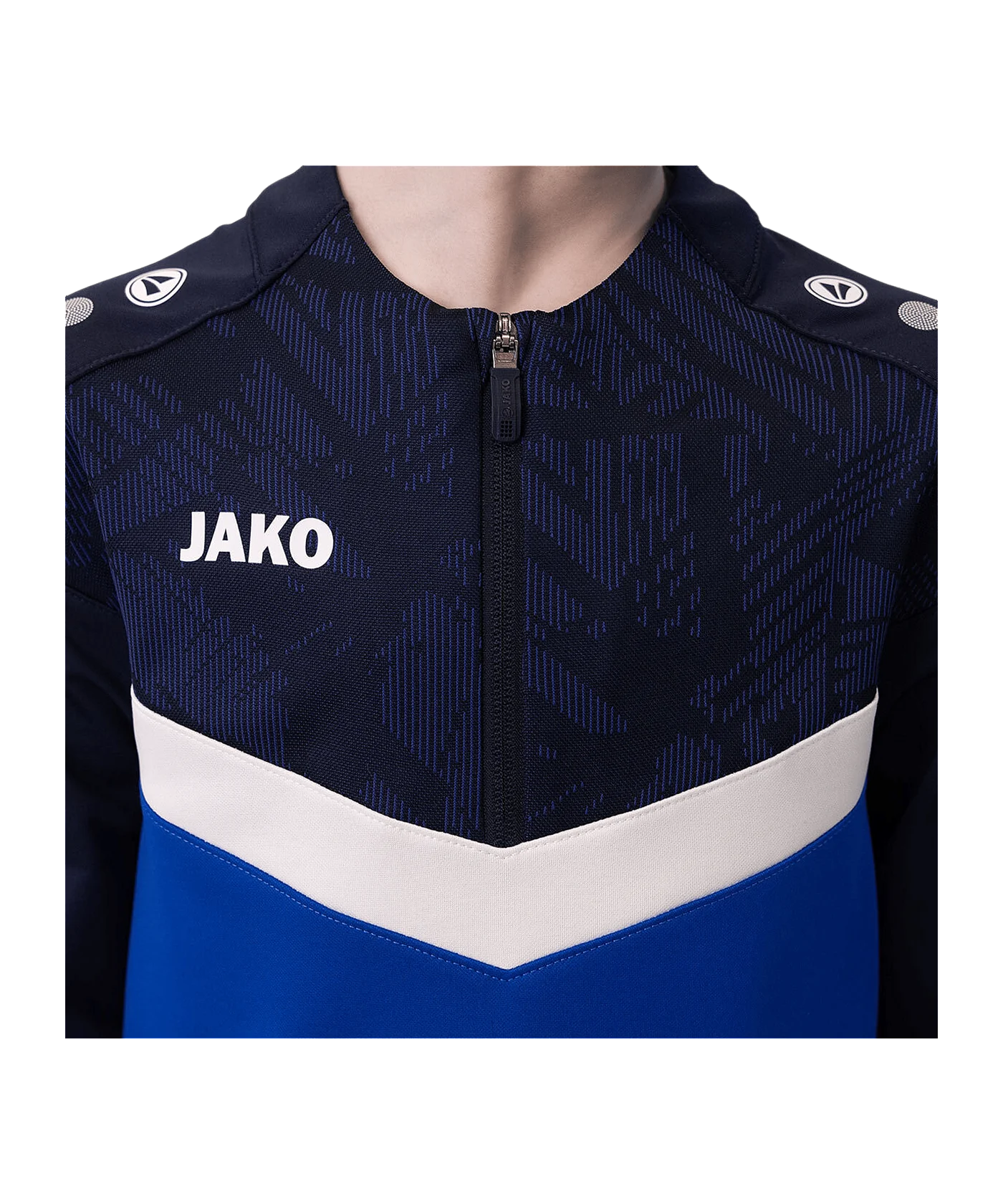 JAKO Iconic HalfZip Sweatshirt Kids Blau F403