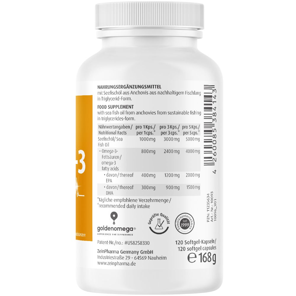 ZeinPharma® Omega 3 Kapseln Gold Cardio Edition
