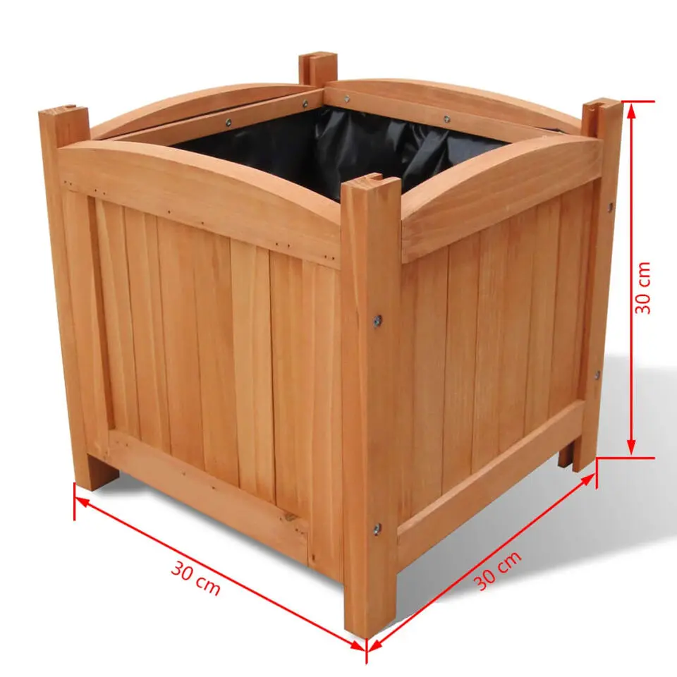 vidaXL - Houten Plantenbak - Bruin - Hout - 2 stuks