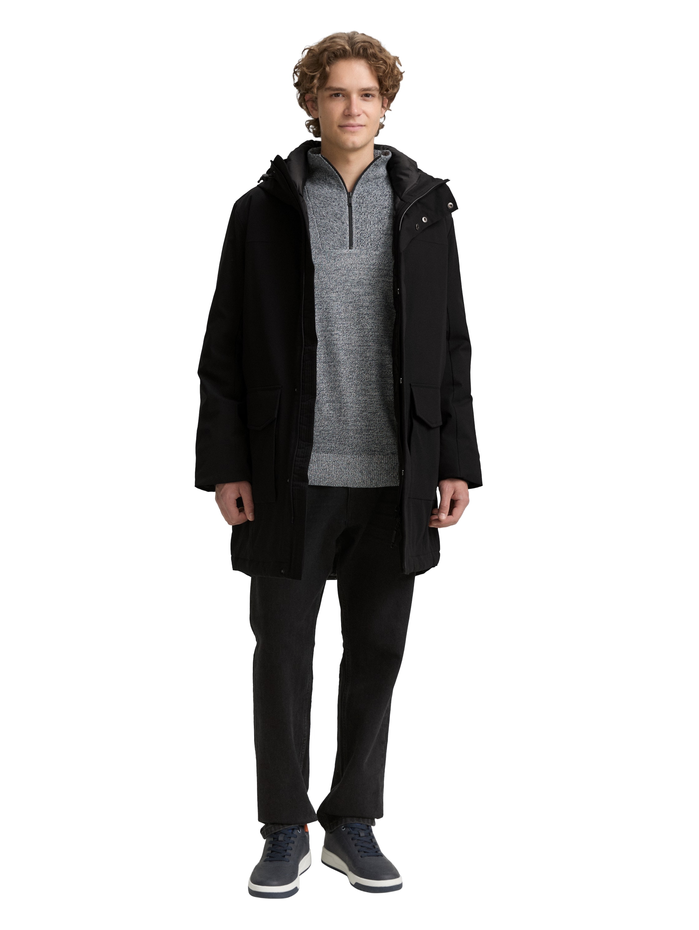TOM TAILOR Denim Parka mit Kapuze mit wasserabweisender Funktion