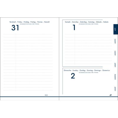 Agenda Stylish - 1 jour par page - 12 x 17 cm - pied de poule - Quo Vadis