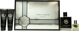 Vince Camuto - Virtu - Geschenkset - 100ml EDT + 15ml EDT + 90ml Aftershave Balsem + 90ml Douchegel