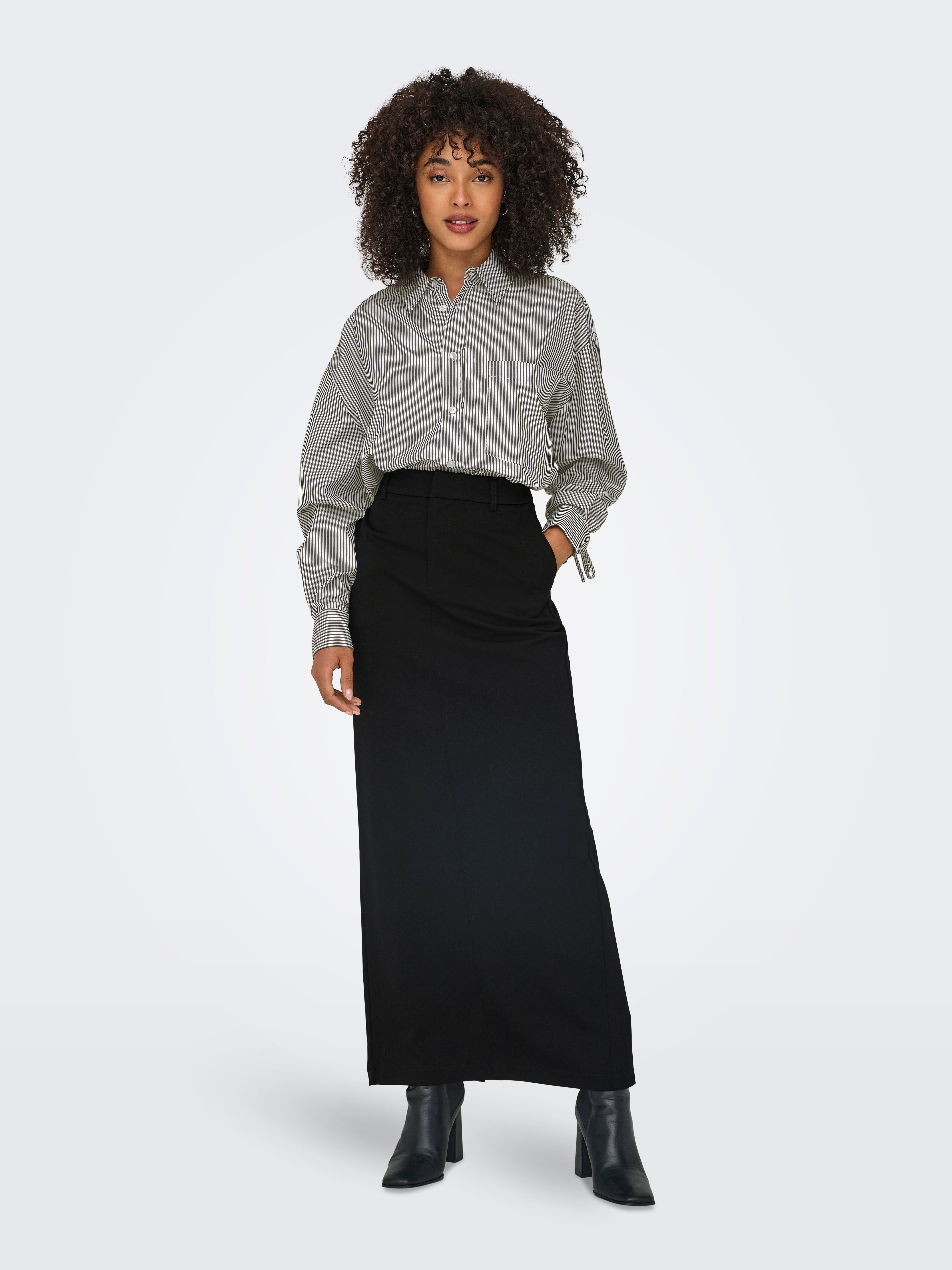 ONLACIA Popelin Hemd Black
