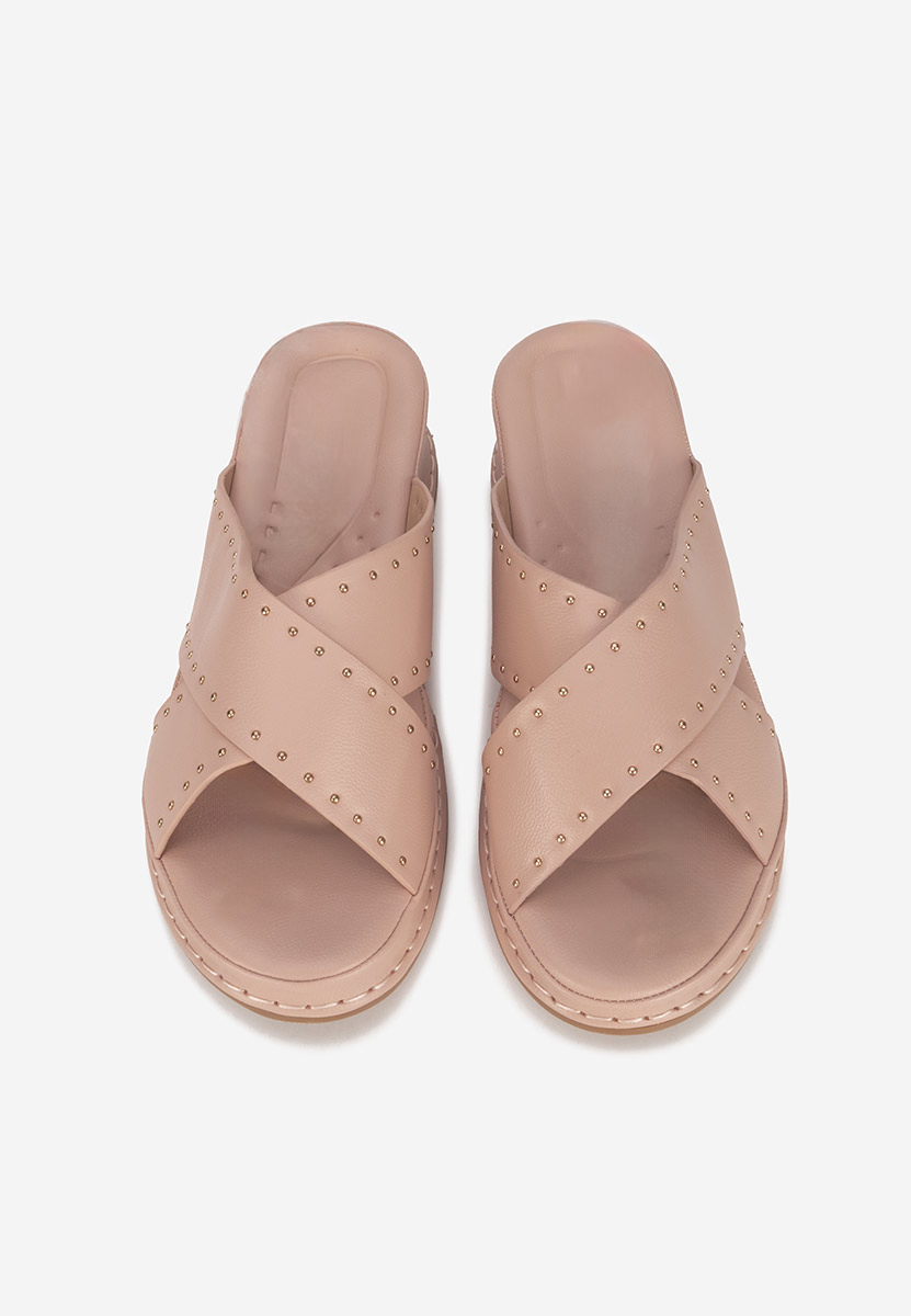 Mules à plateforme roses Hannia