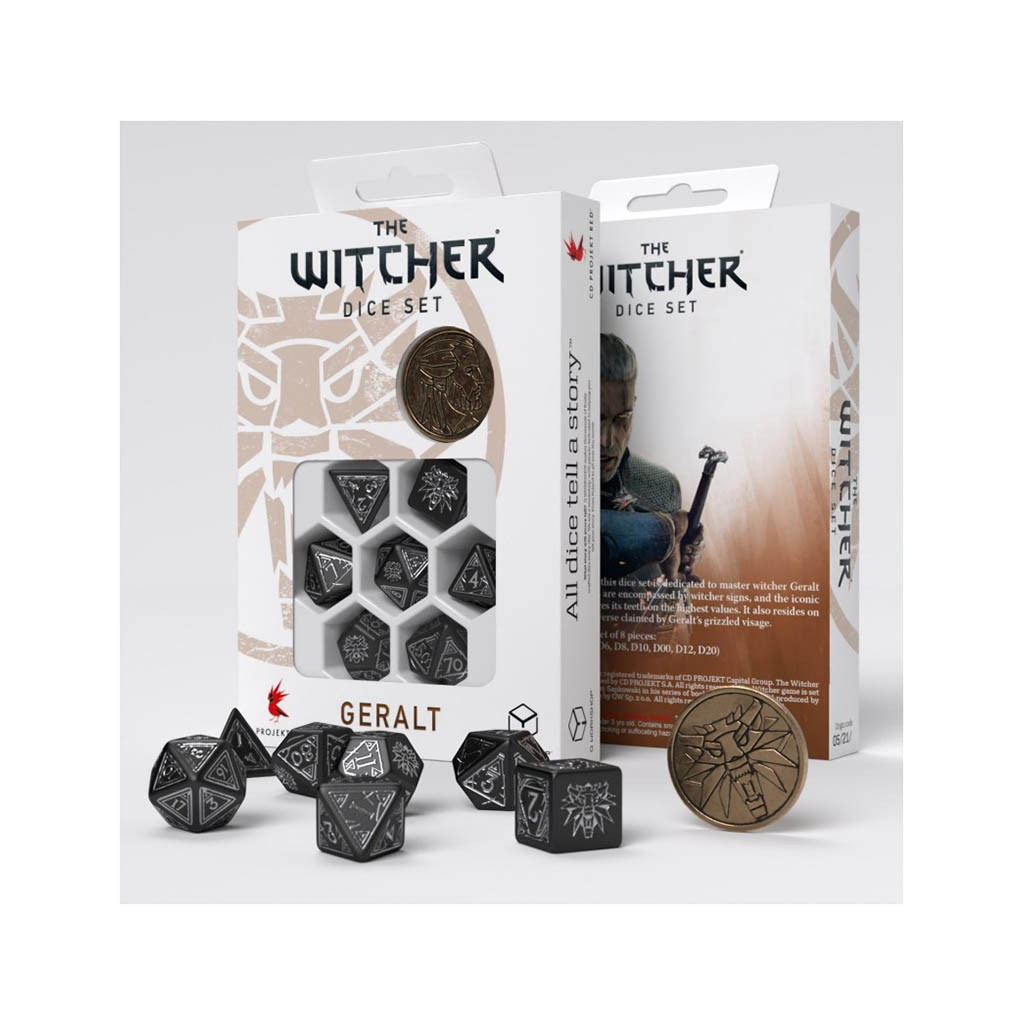 Set de Dés The Witcher - Geralt, l'Epée Argentée