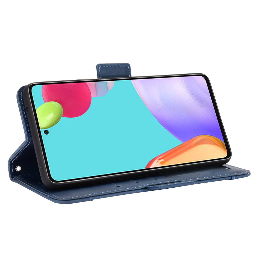 Samsung Galaxy A52s 5G / A52 (5G) Leder Tasche Flip Cover im Retro Look mit Kartenfächer - Blau