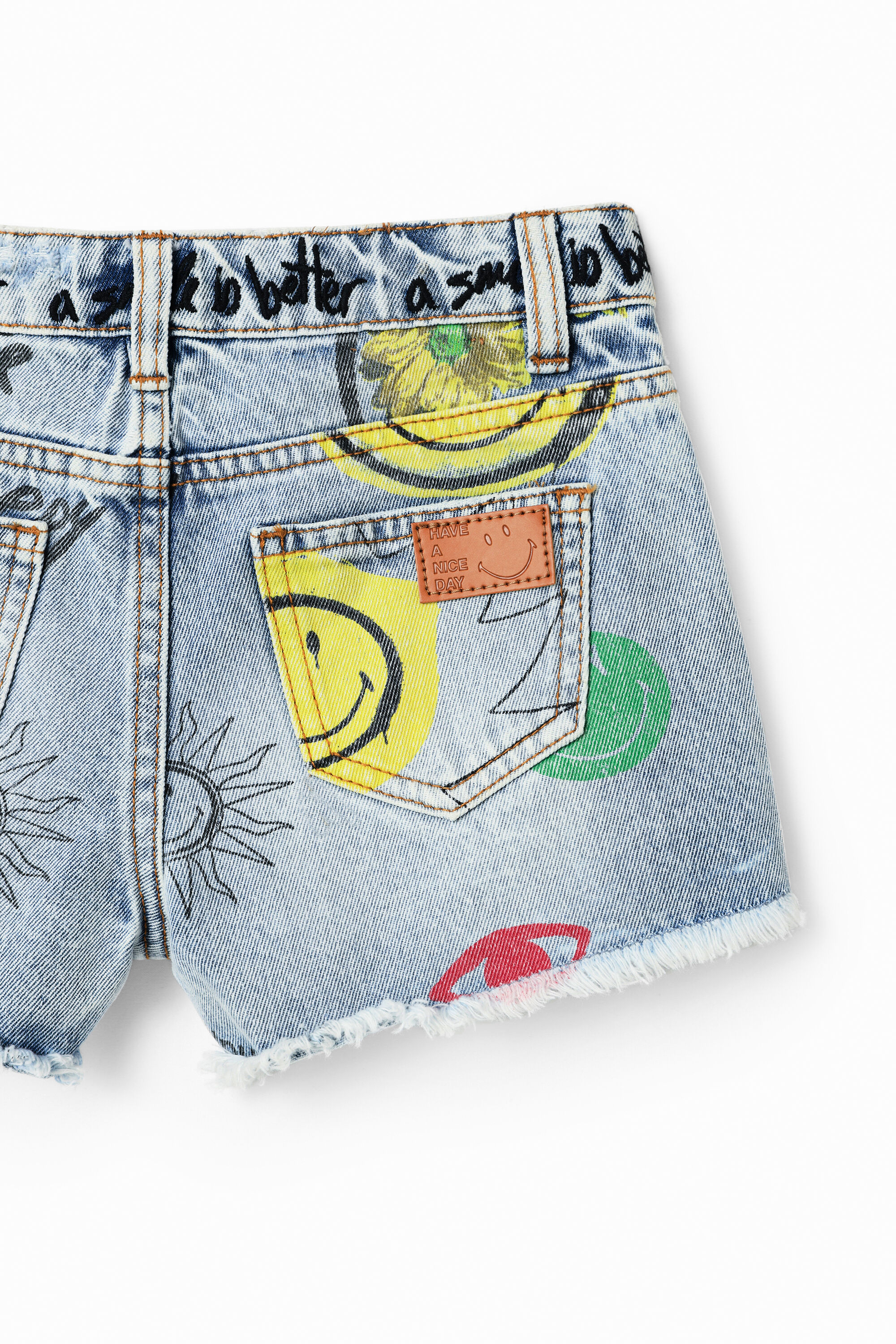 Short en jean Smiley