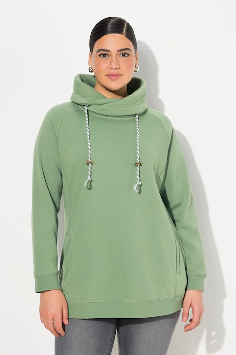 Sweatshirt, weiter Stehkragen, Taschen, Raglan-Langarm