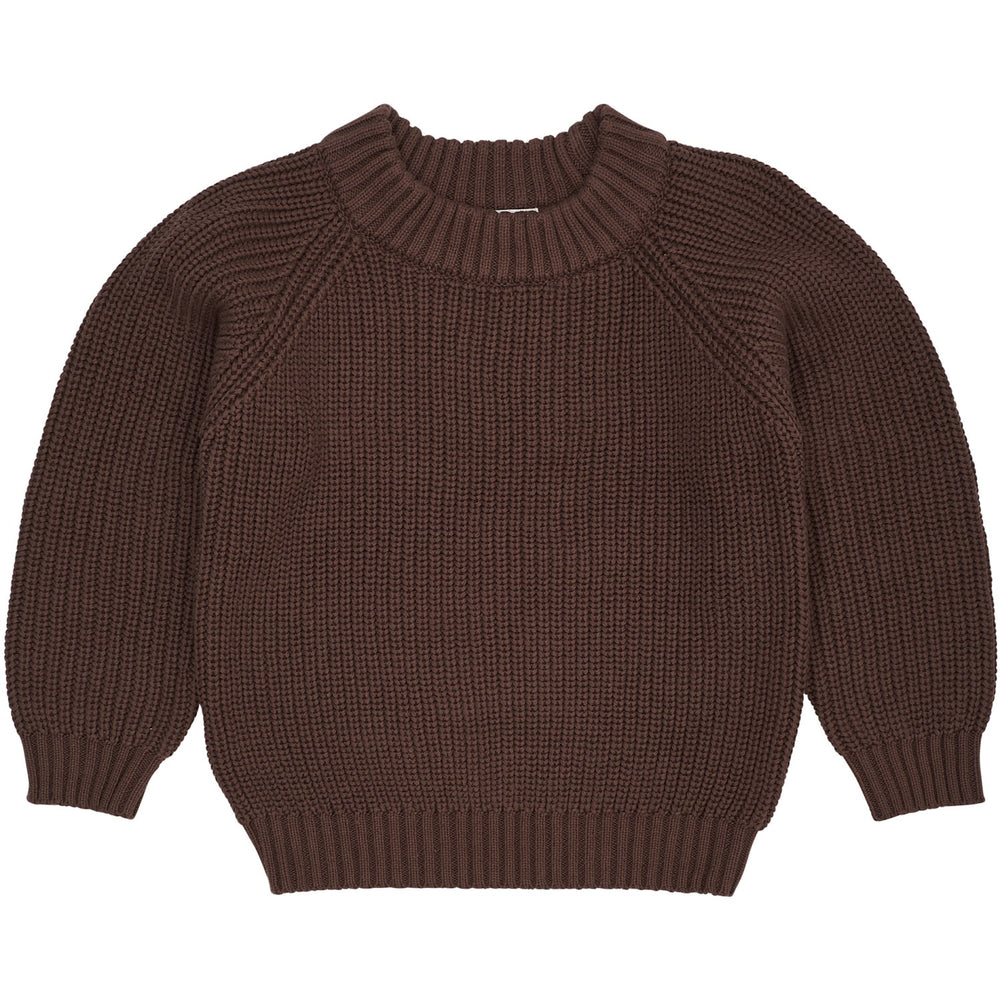Køb COPENHAGEN COLORS Dk.Brown Strikket Classic Rib Bluse