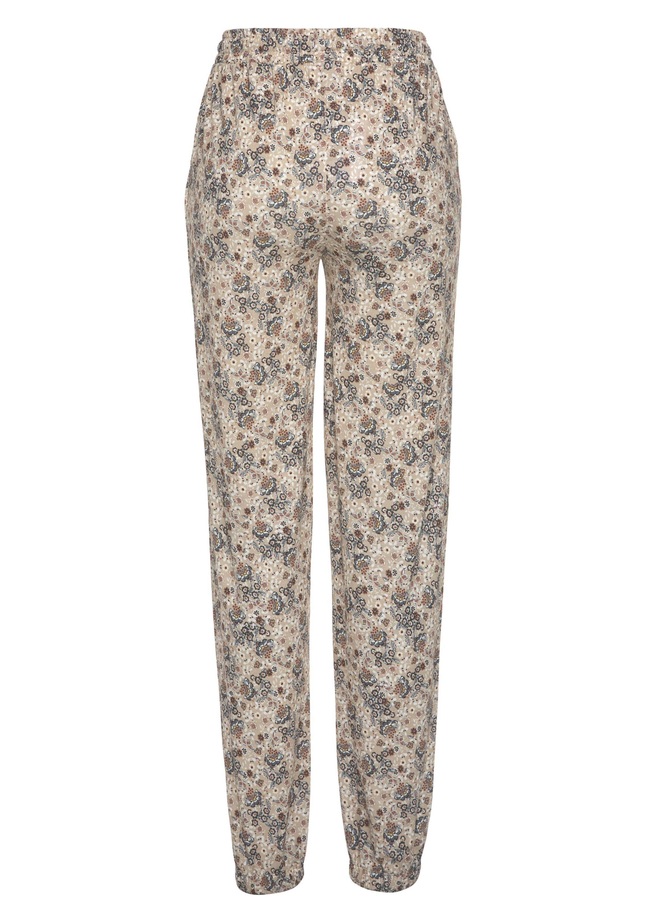 Vivance Jerseyhose in beige-bedruckt