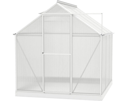 Vitavia Triton 3800 kas, 6 mm dubbelwandige polycarbonaat panelen, met fundering, 198x193 cm, aluminium