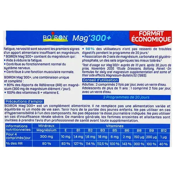 Boiron Mag'300+ 160 comprimidos