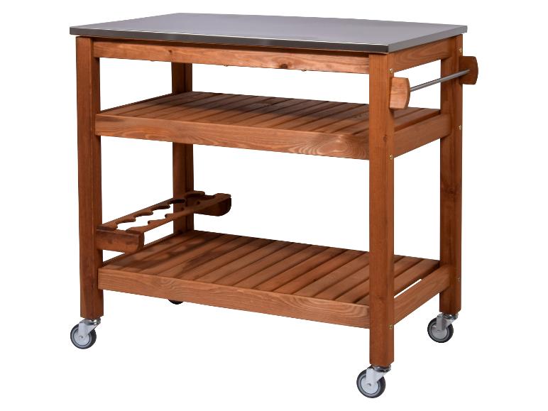 Bijzettafel met RVS blad