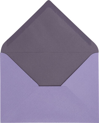 Kuvert - Kuvert Str. 11,5X16 CM - 100 G - Mørk Lilla/Lilla - 10 Stk