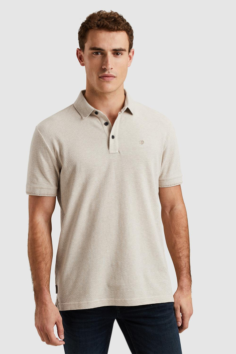 Cast Iron beige heren polo