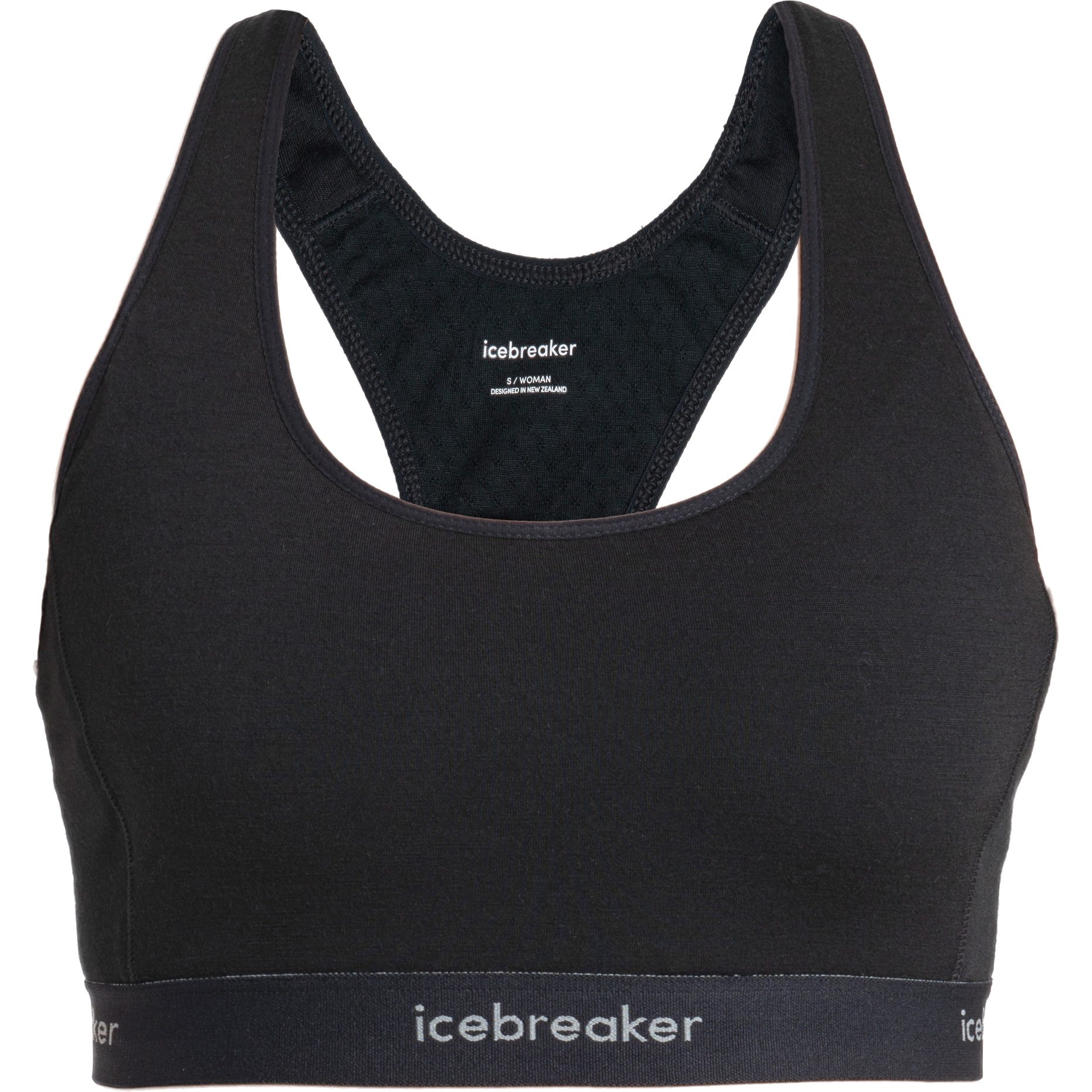 Icebreaker Merino 125 ZoneKnit™ Racerback Sport BH Damen schwarz