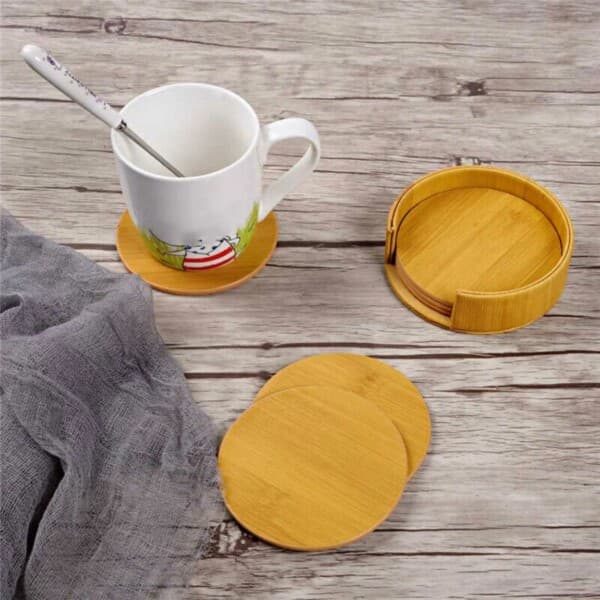 6-pack reversible glassfrakker PU med holder tre eik brun